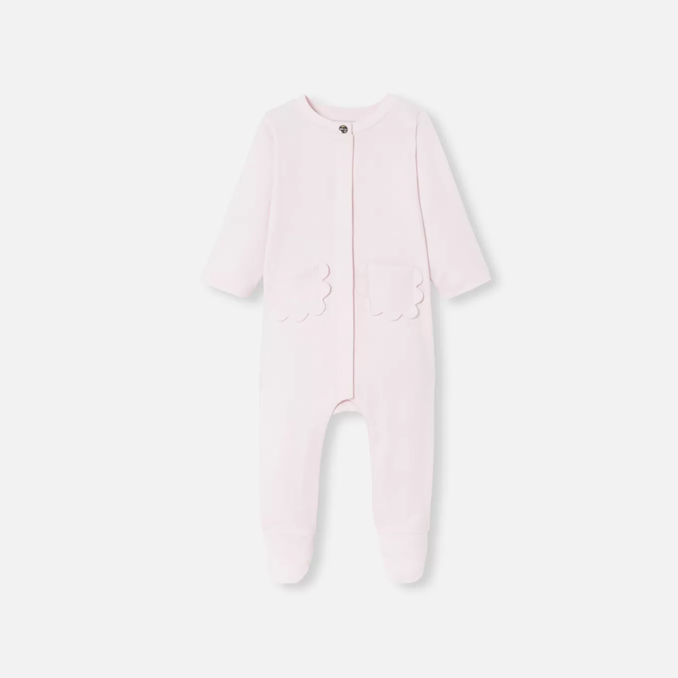 New Jacadi Strampler aus Interlock-Gewebe für Mädchen ROSA BLASS JACADI