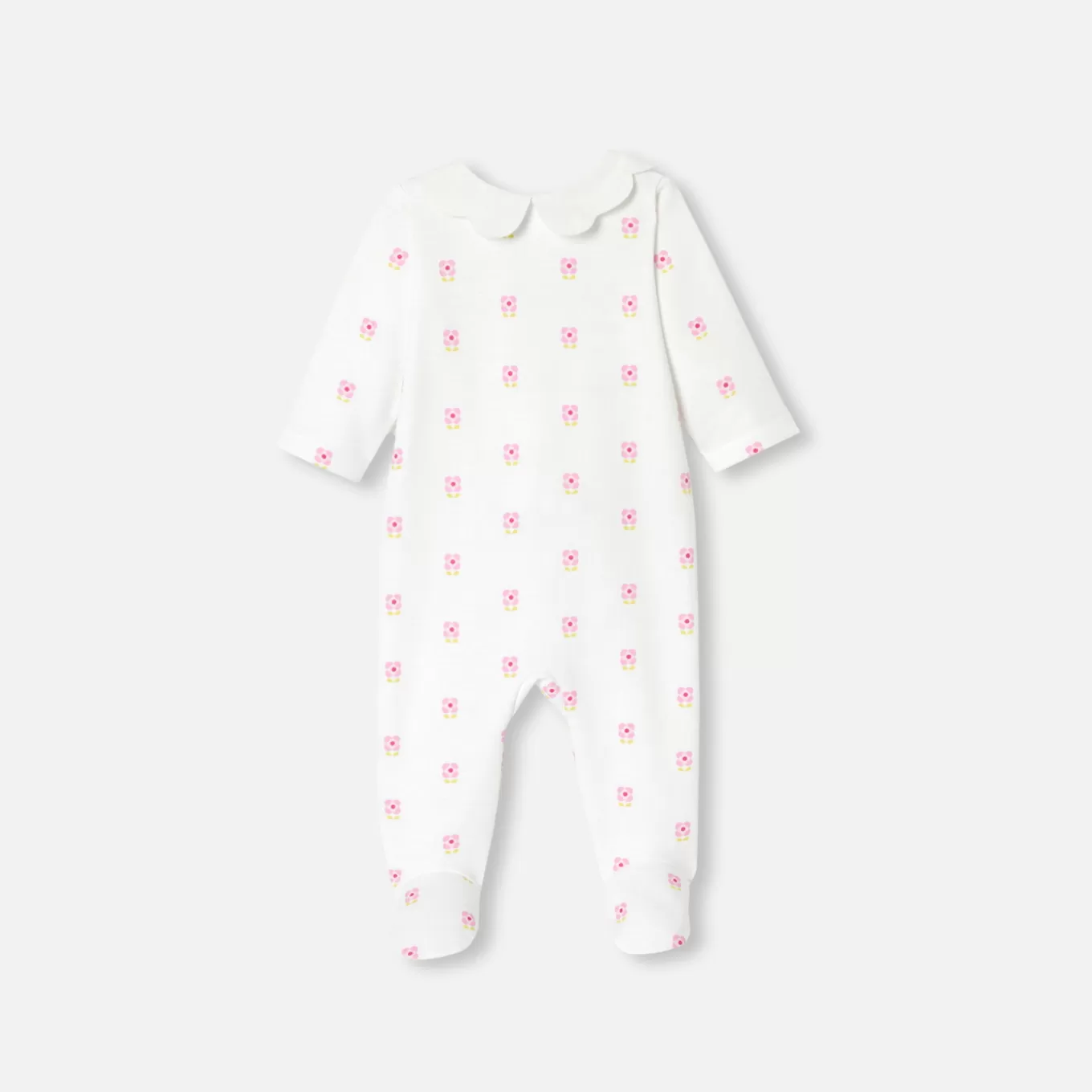 Flash Sale Jacadi Strampler aus Molton für Mädchen WEISS/MEHRFARBIG
