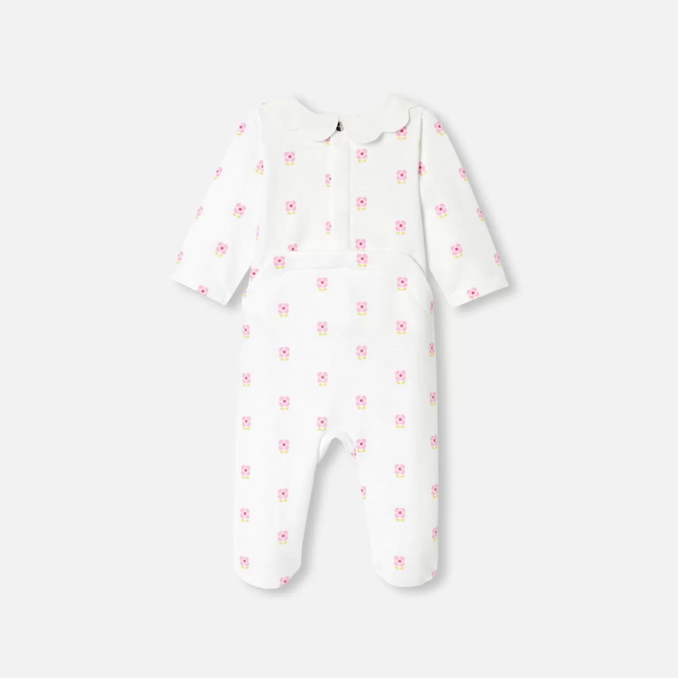Flash Sale Jacadi Strampler aus Molton für Mädchen WEISS/MEHRFARBIG