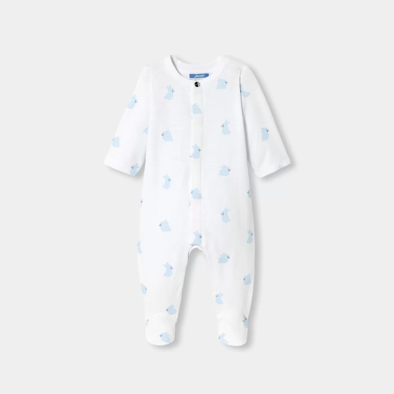 Discount Jacadi Strampler aus Molton mit Kaninchenmotiv WEISS/MEHRFARBIG