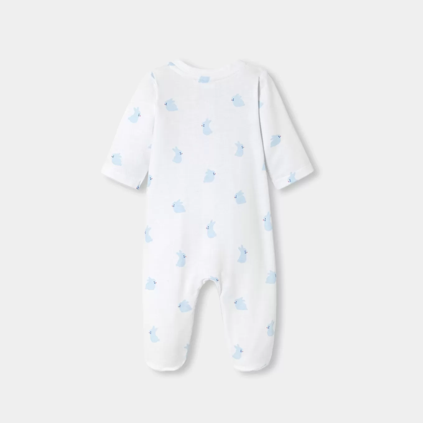 Discount Jacadi Strampler aus Molton mit Kaninchenmotiv WEISS/MEHRFARBIG