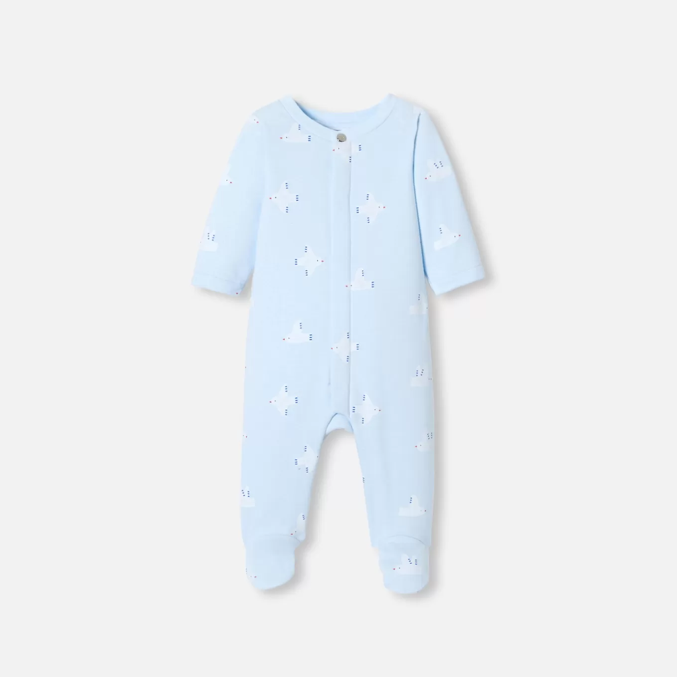 Online Jacadi Strampler aus Molton mit Möweenmotiv BLAU/MEHRFARBIG