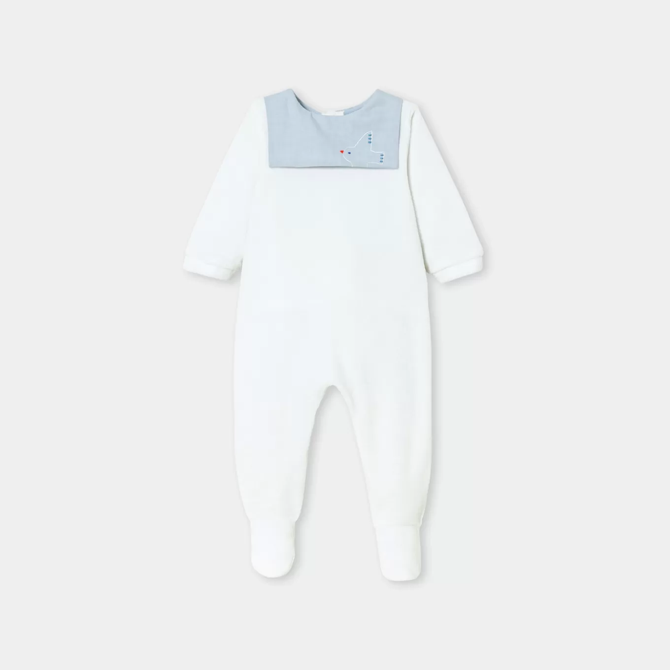 Shop Jacadi Strampler aus Samt für Baby Jungen JACADI WEISS