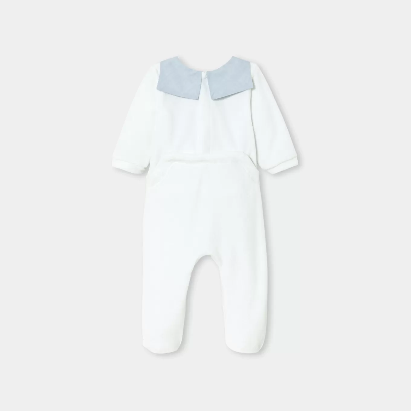 Shop Jacadi Strampler aus Samt für Baby Jungen JACADI WEISS