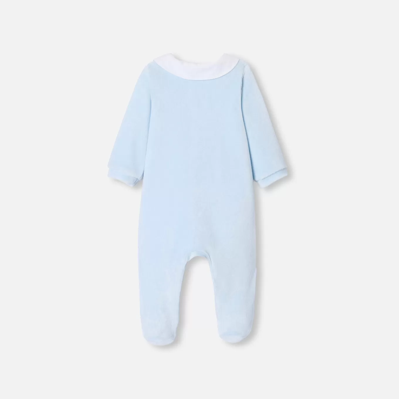 Outlet Jacadi Strampler aus Samt für Baby Jungen HELLBLAU