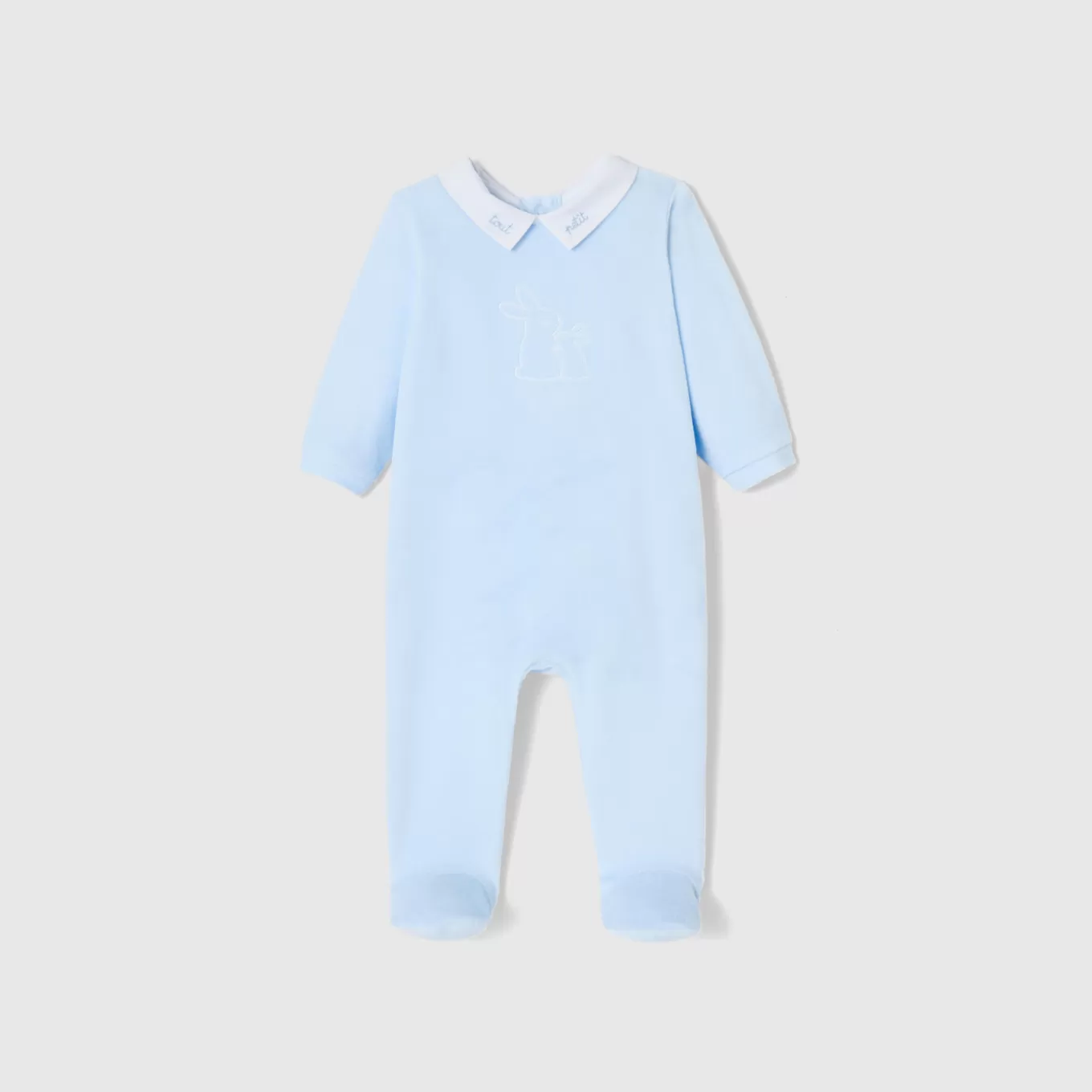 New Jacadi Strampler aus Samt für Jungen TÜRKIS JACADI