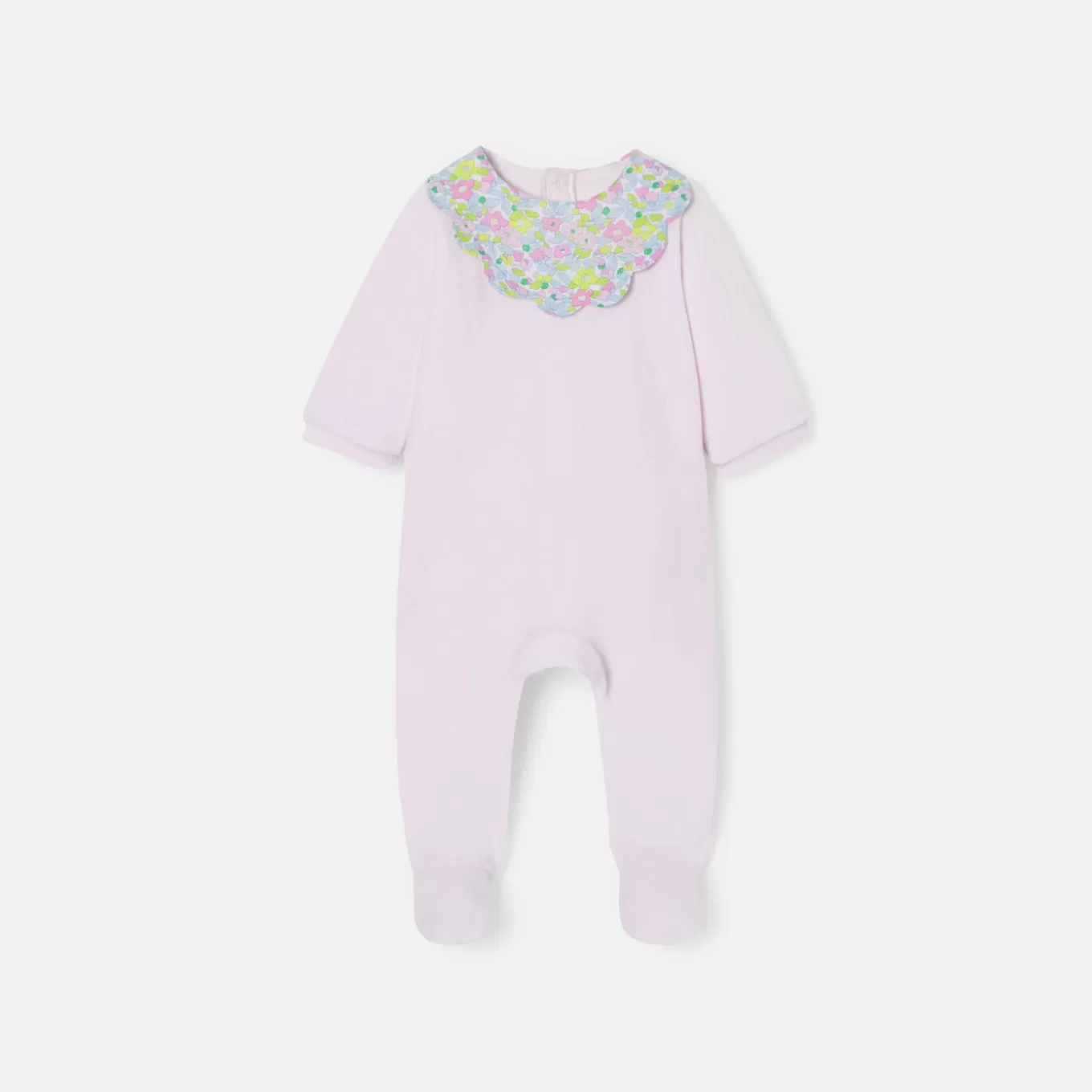 New Jacadi Strampler aus Samt für Mädchen ROSA BLASS JACADI