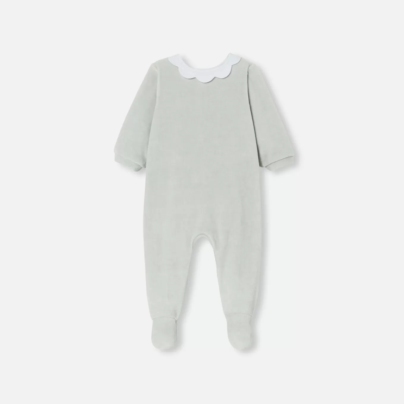 Sale Jacadi Strampler aus Samt für Mädchen FROSTGRAU