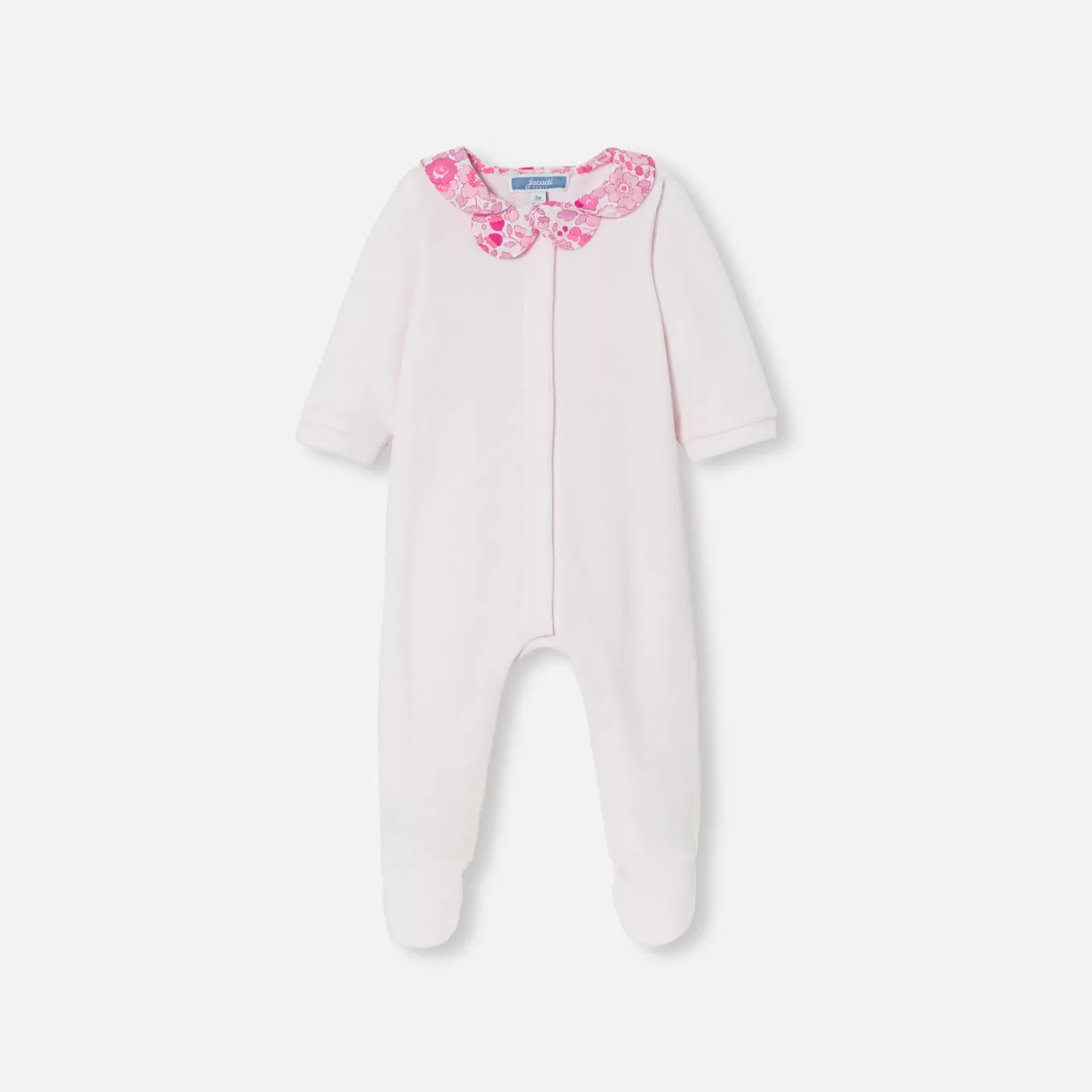 Discount Jacadi Strampler aus Samt für Mädchen ROSA BLASS JACADI