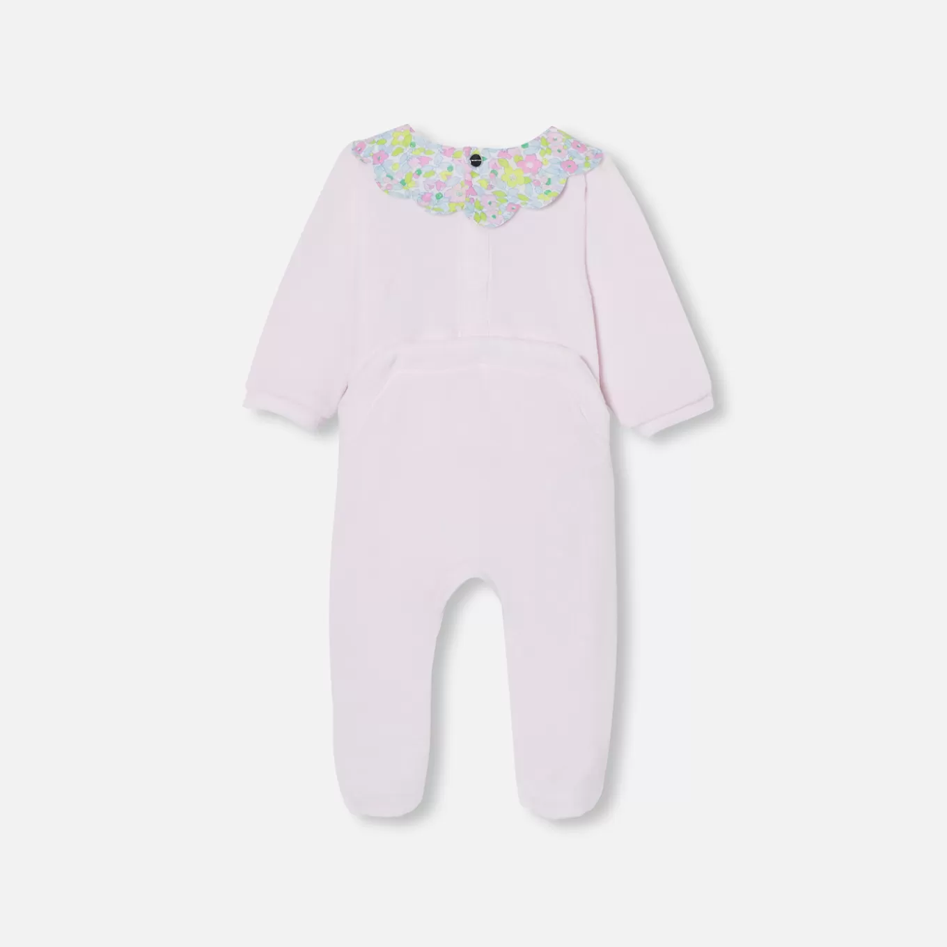 New Jacadi Strampler aus Samt für Mädchen ROSA BLASS JACADI
