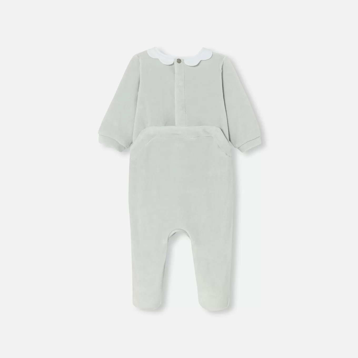 Sale Jacadi Strampler aus Samt für Mädchen FROSTGRAU