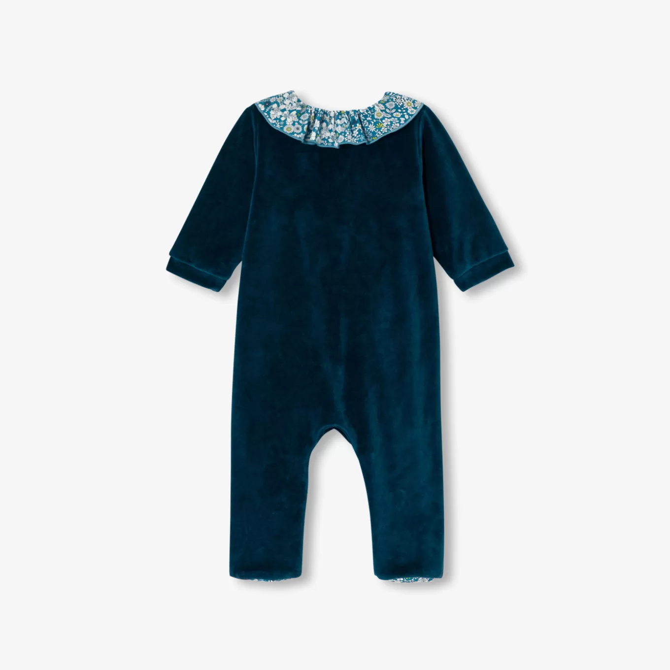Fashion Jacadi Strampler aus Samt für Mädchen BLAU/MEHRFARBIG
