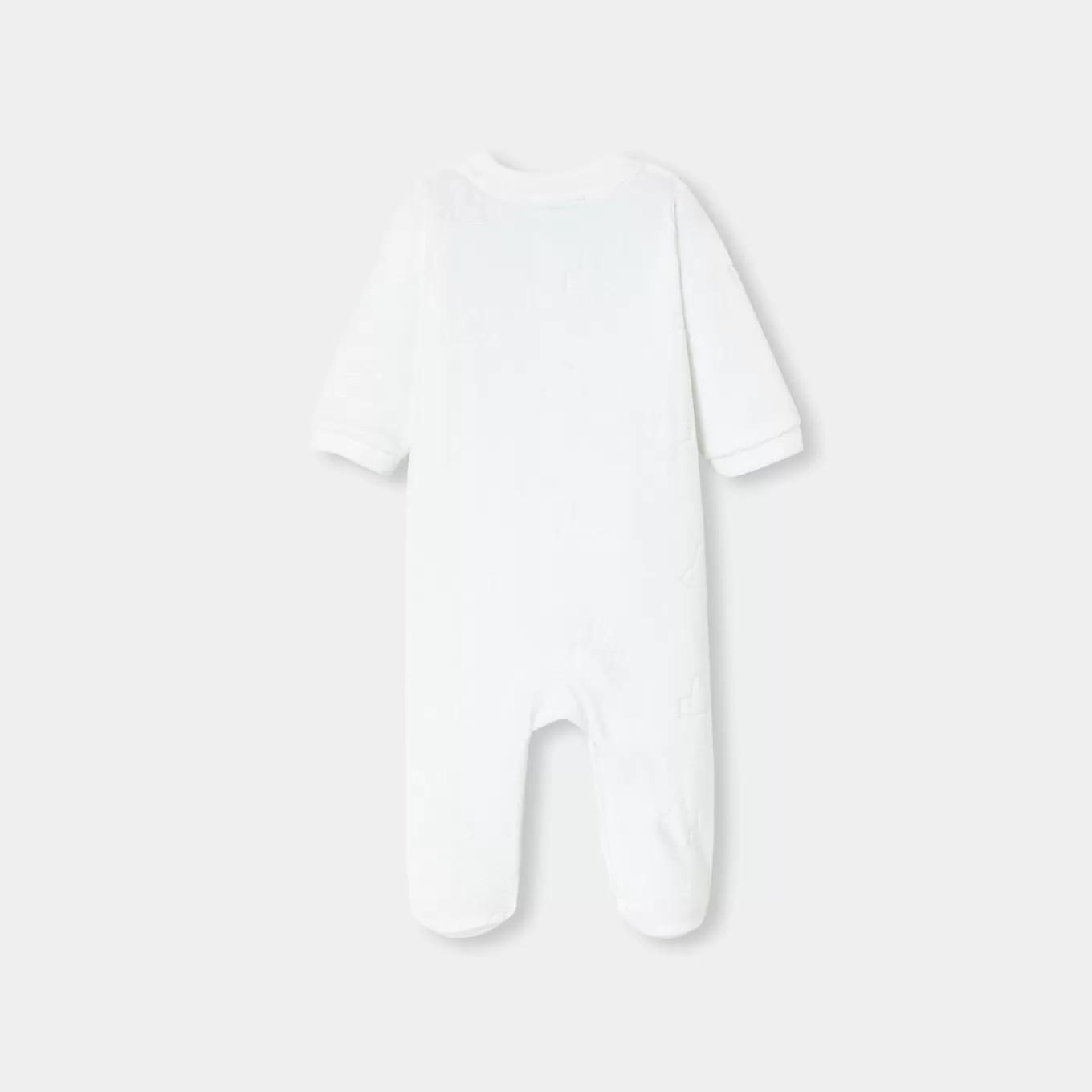 Fashion Jacadi Strampler aus Samt mit motiv JACADI WEISS