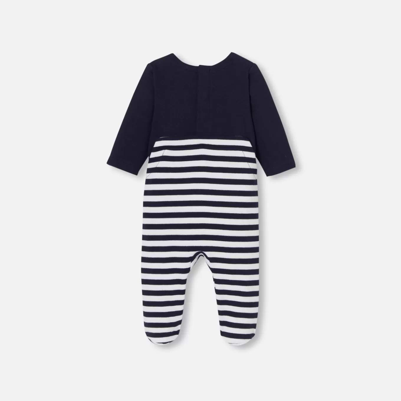 Online Jacadi Strampler für Babys aus Molton MARINEBLAU/WEISS