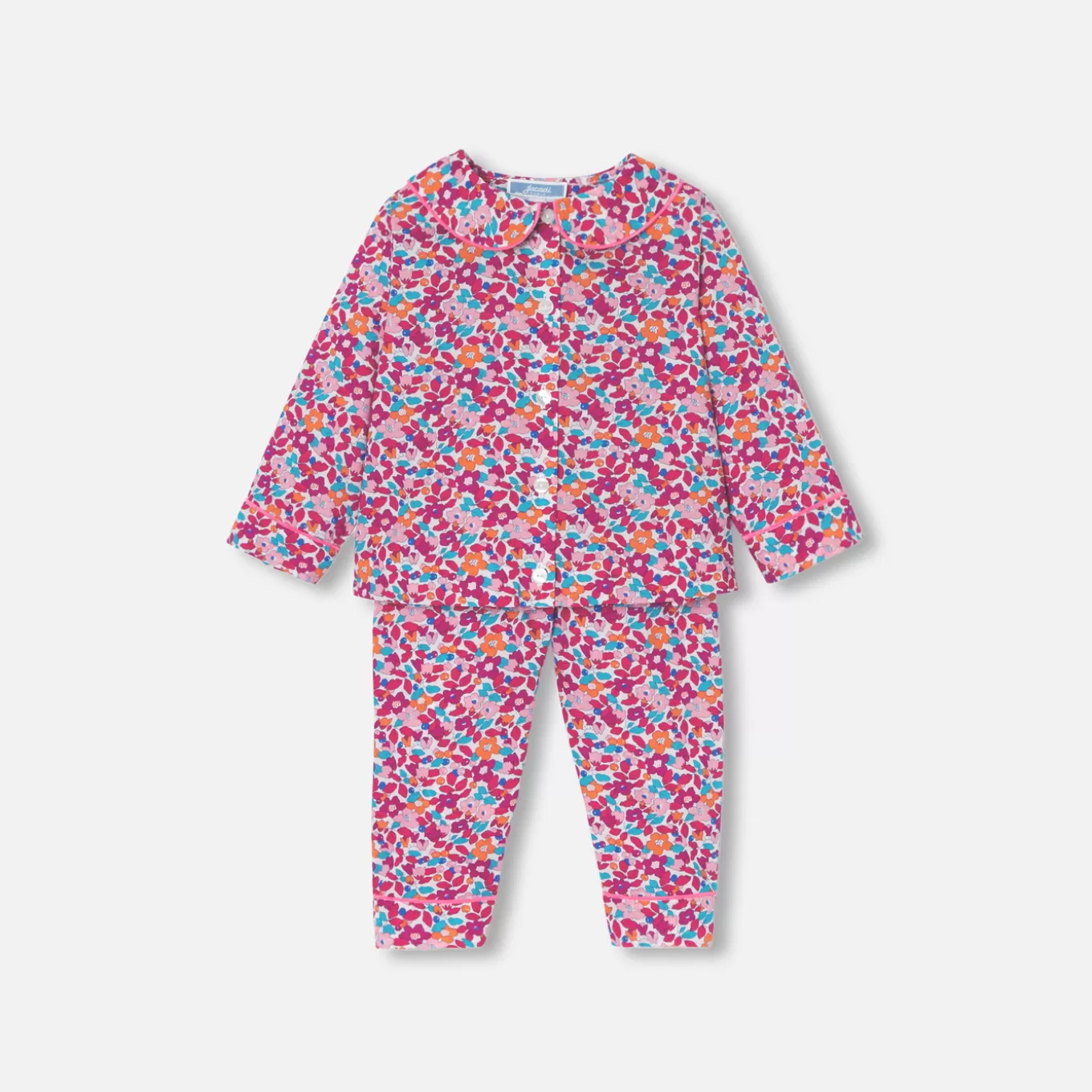 Shop Jacadi Strampler für Mädchen aus Liberty-Stoff ROSA/MEHRFARBIG