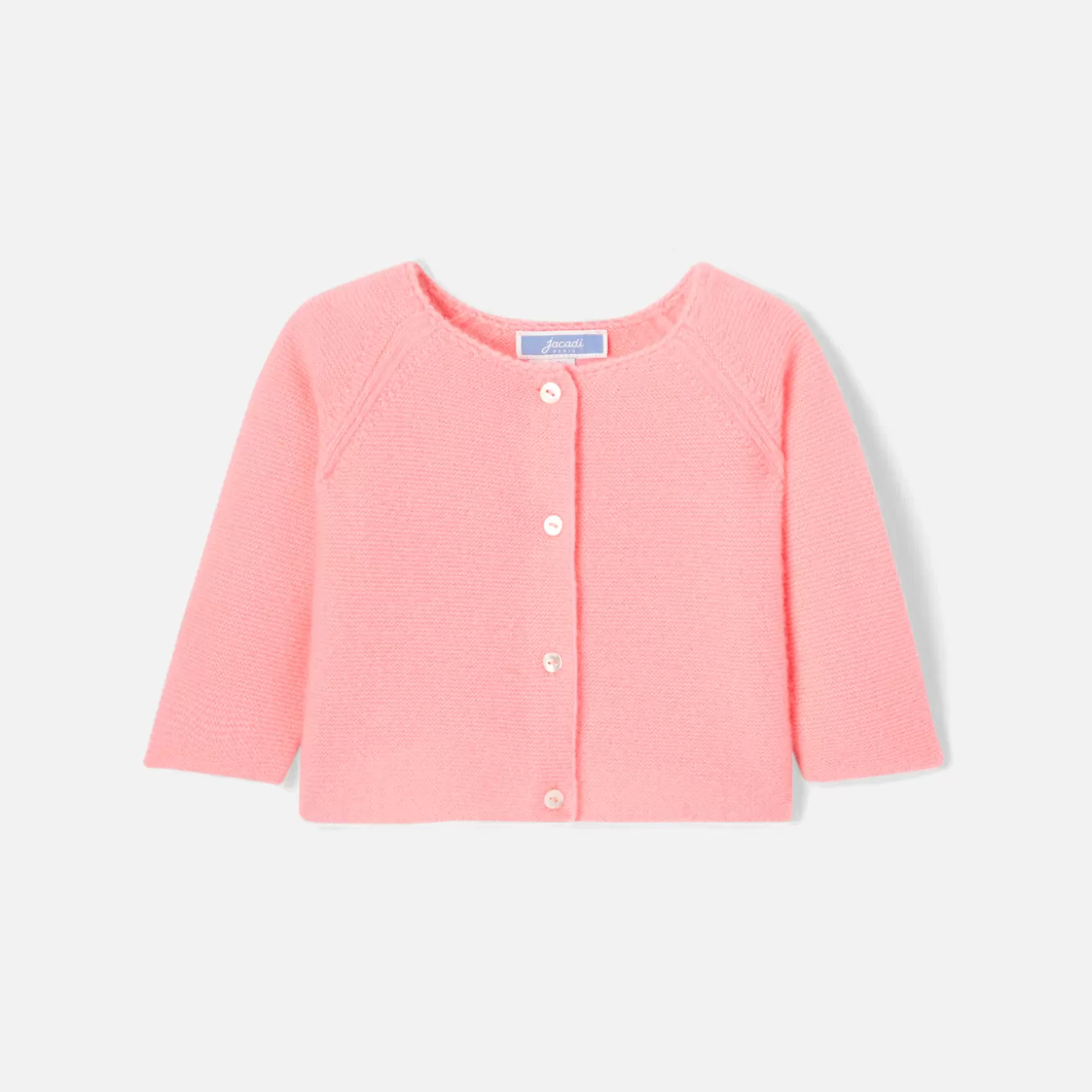 Outlet Jacadi Strickjacke aus Kaschmir für Mädchen INDIEN ROSA