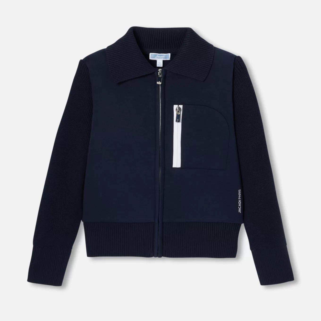 Discount Jacadi Strickjacke aus Materialmix für Jungen MARINEBLAU JACADI