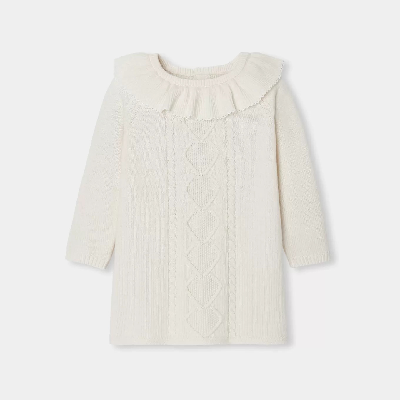 Outlet Jacadi Strickkleid Kleinkind Mädchen WEICHES WEISS/MEHRFARBIG