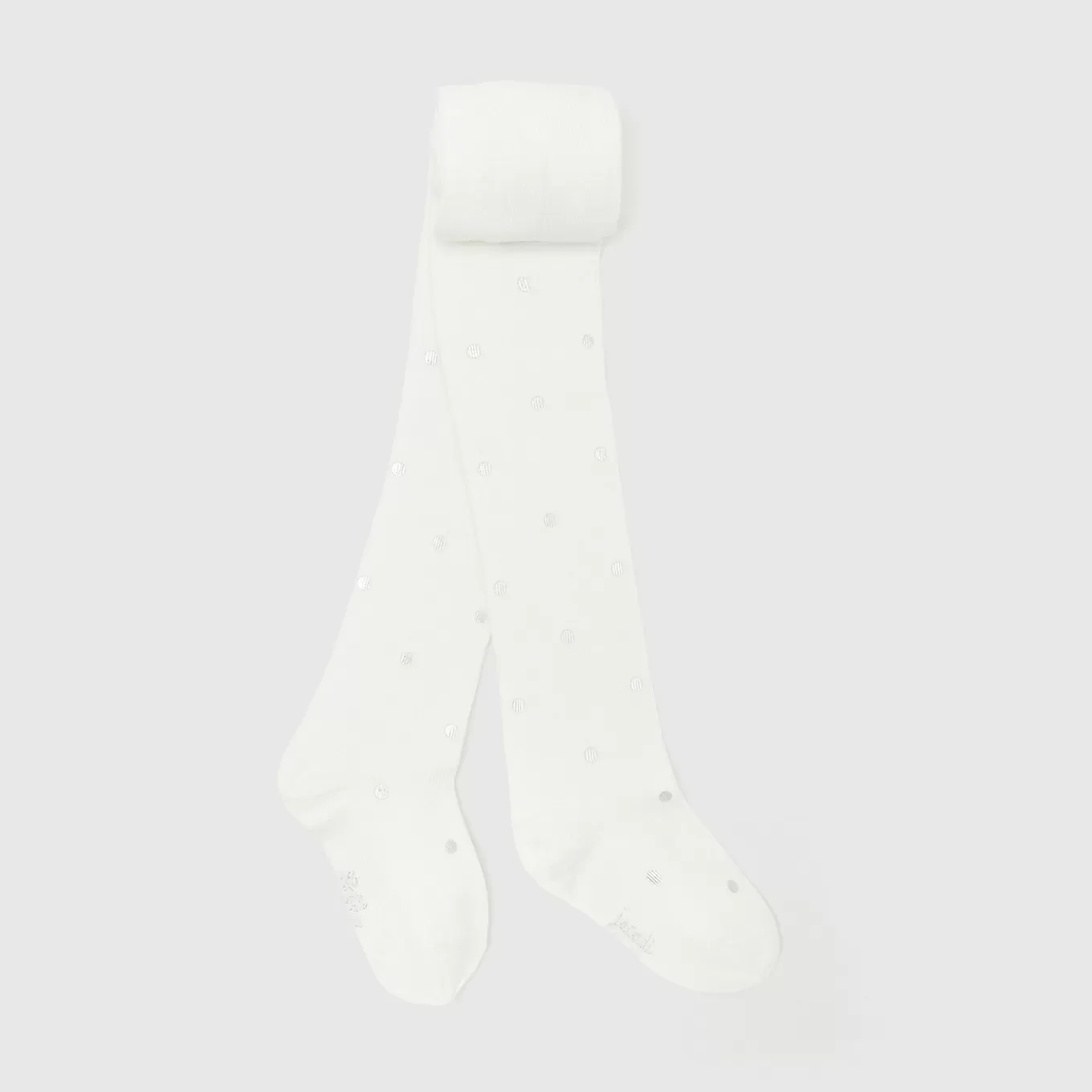 Hot Jacadi Strumpfhose mit Lurex-Tupfen für Mädchen WEICHES JACADI WEISS