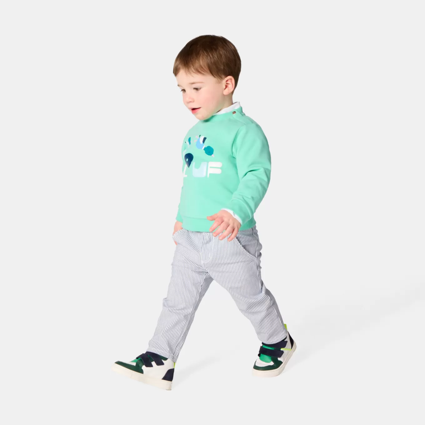 Store Jacadi Sweatshirt aus Molton für Jungen MANDEL GRÜN