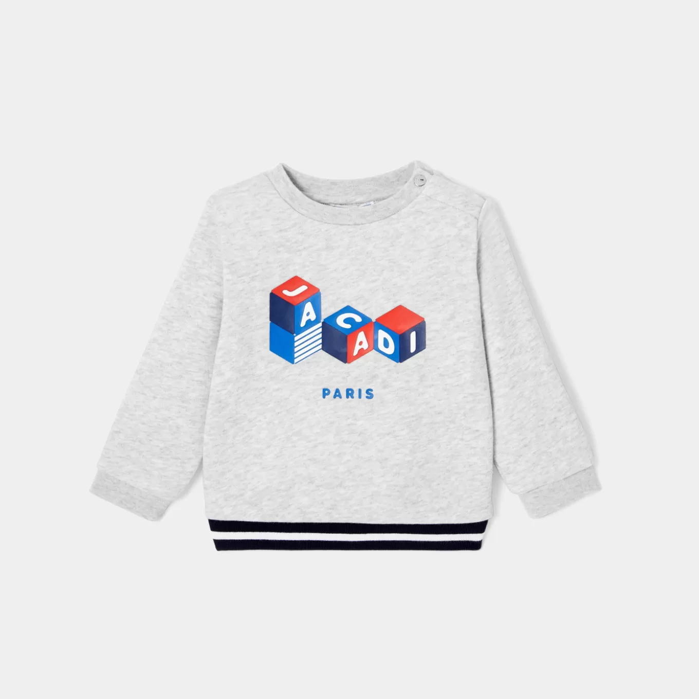 Outlet Jacadi Sweatshirt aus Molton für Jungen GRAU MELIERT HELL JACADI