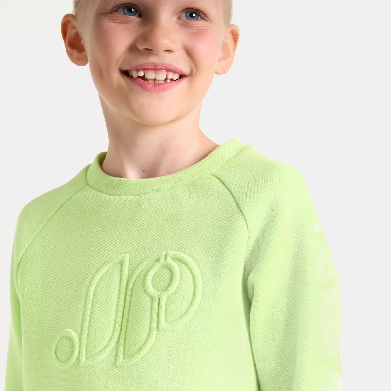 Store Jacadi Sweatshirt für Mädchen aus Piquéstrick ANIS GRÜN