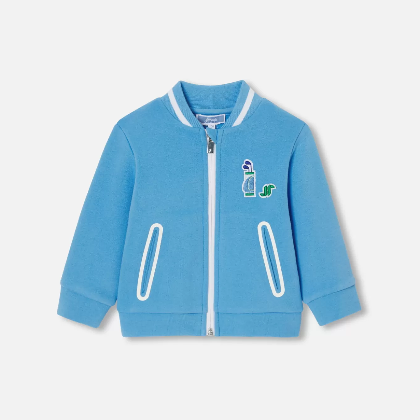 Best Sale Jacadi Sweatshirt mit Reißverschluss Kleinkind Junge HIMMELBLAU