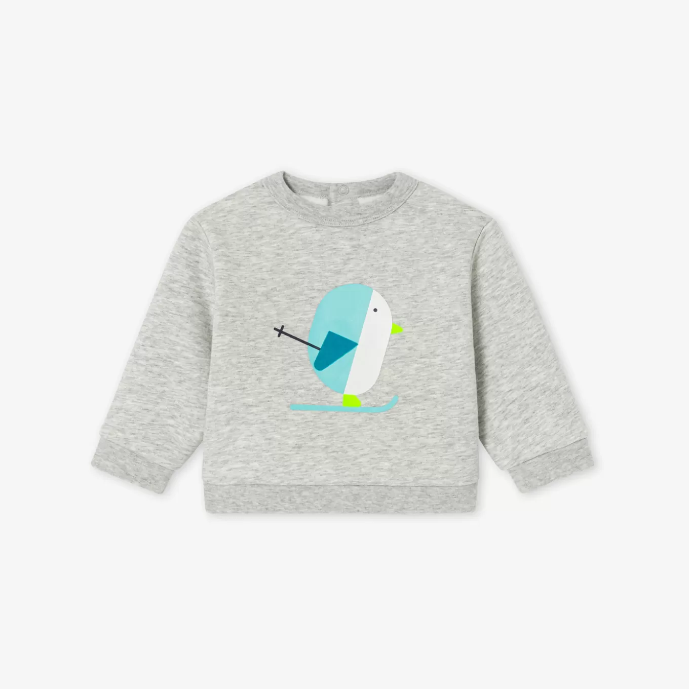 New Jacadi Sweatshirt mit Sherpa-Futter Kleinkind Junge GRAU MELIERT HELL JACADI