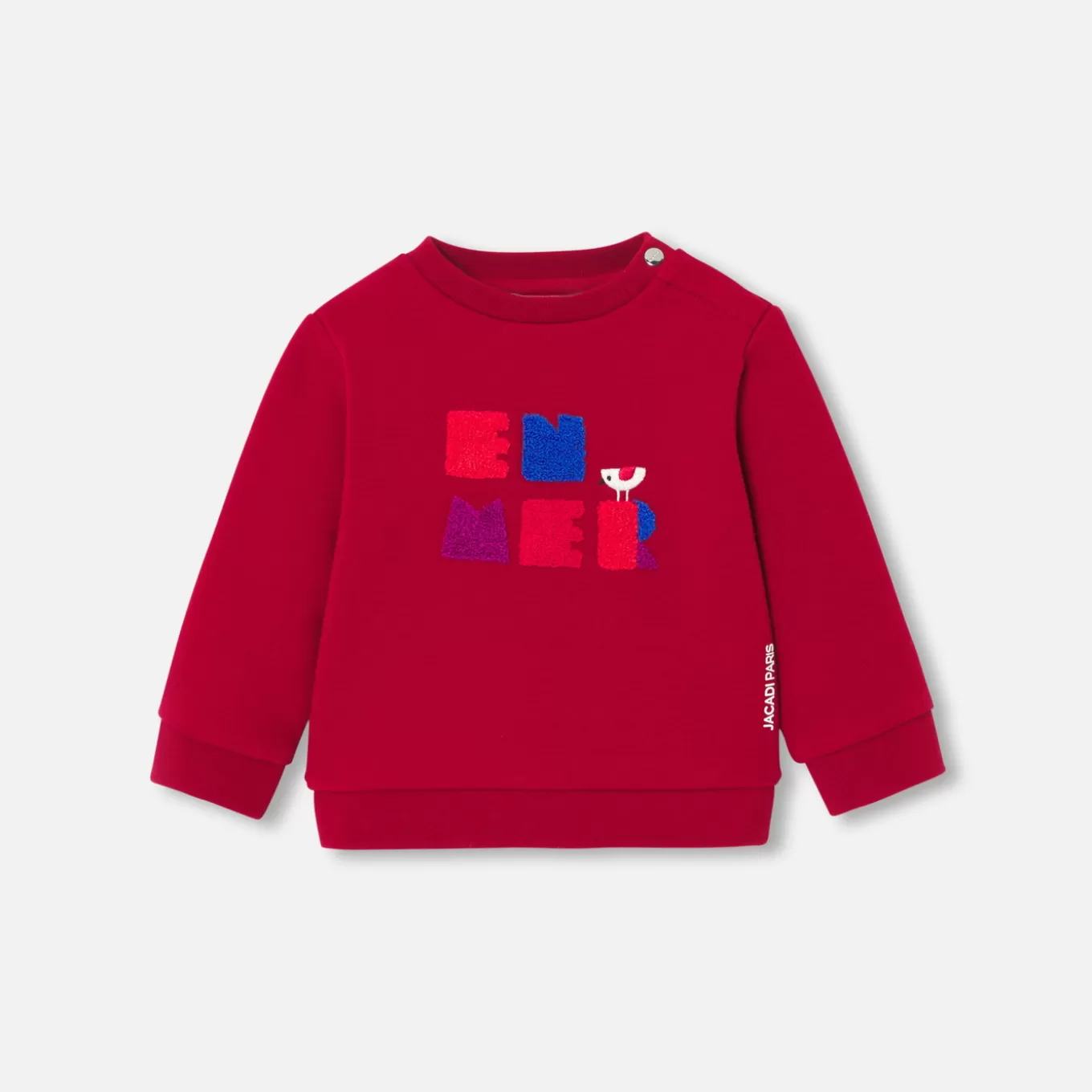 Hot Jacadi Sweatshirt Molton Kleinkind Junge RUBINROT