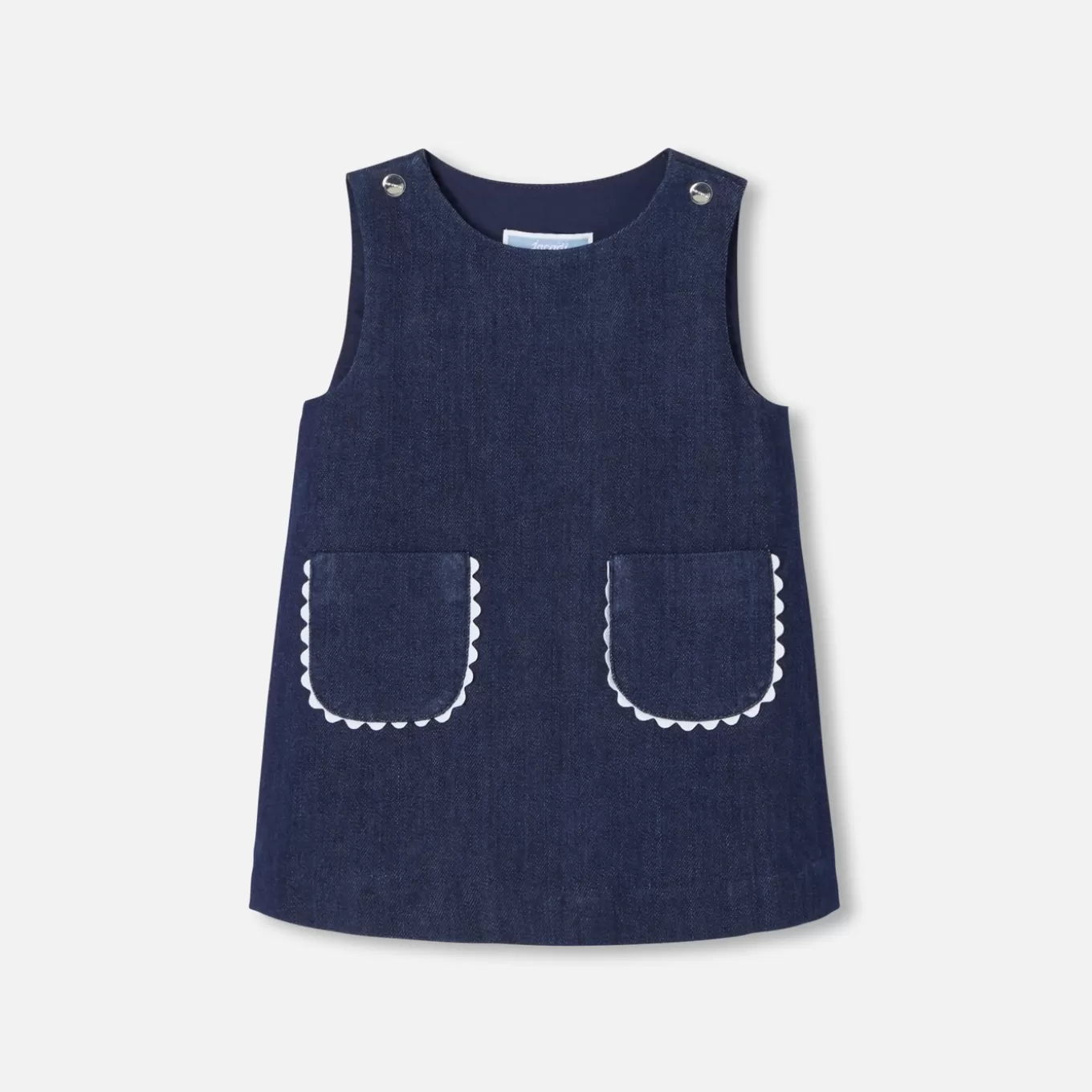 Fashion Jacadi Trägerkleid für Baby Mädchen aus Denim JEANSDUNKELBLAU