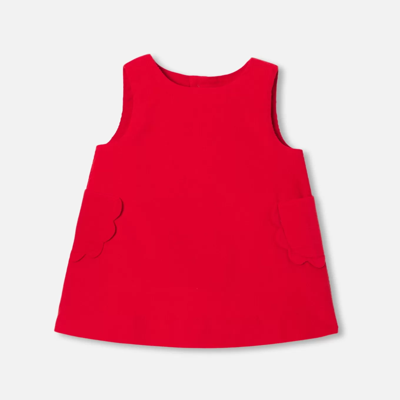 Online Jacadi Trägerkleid für Baby Mädchen aus Samt TOMATENROT