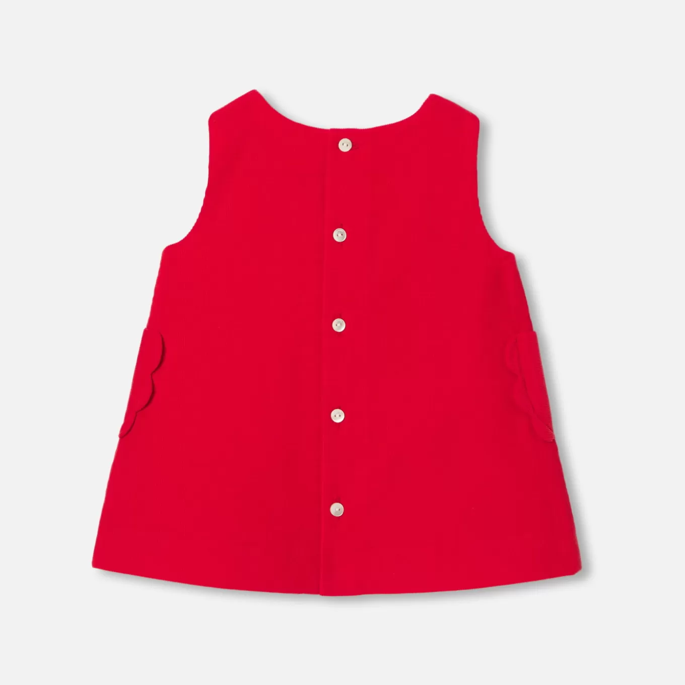 Online Jacadi Trägerkleid für Baby Mädchen aus Samt TOMATENROT