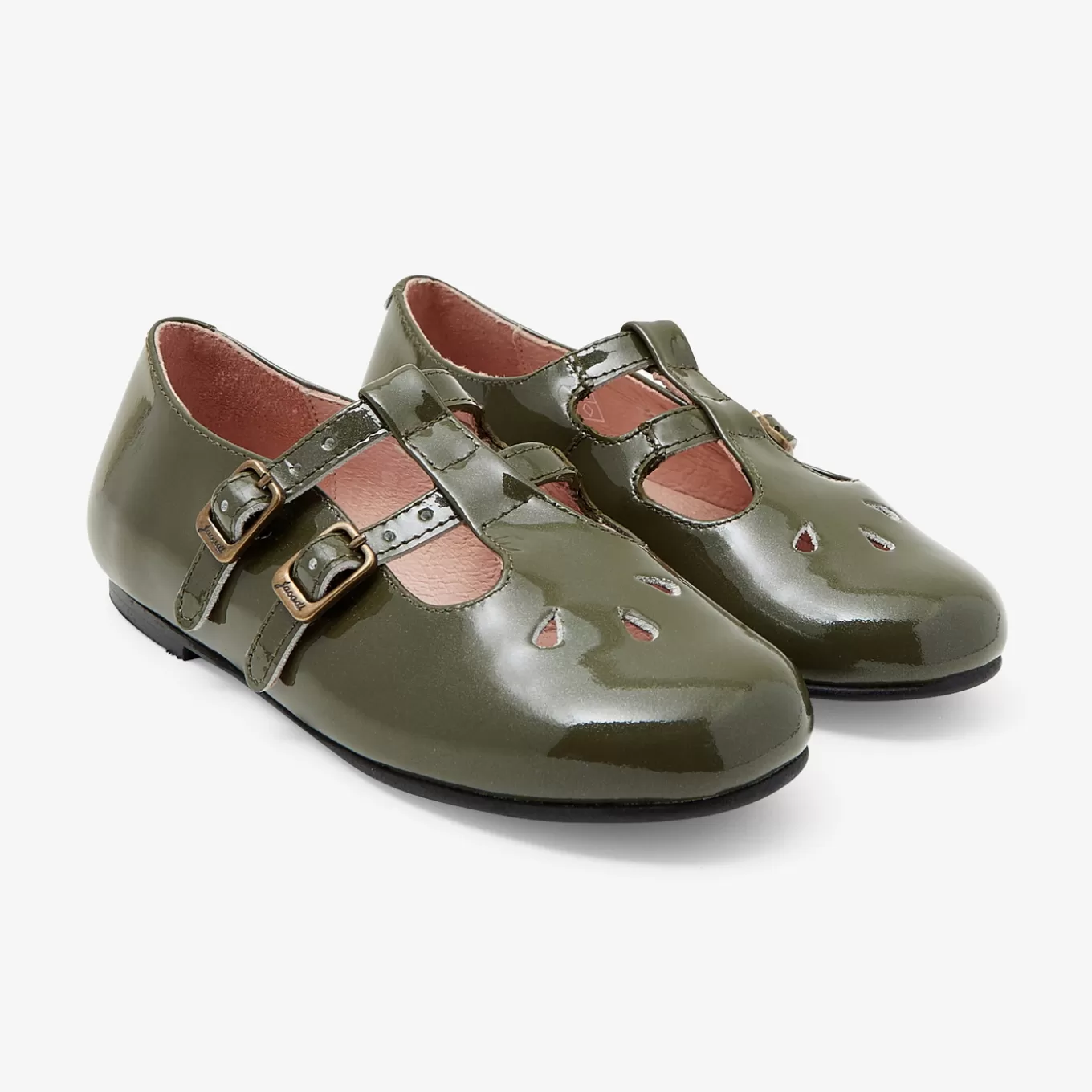 Cheap Jacadi T-Riemchenschuhe aus Lackleder für Mädchen KAKI