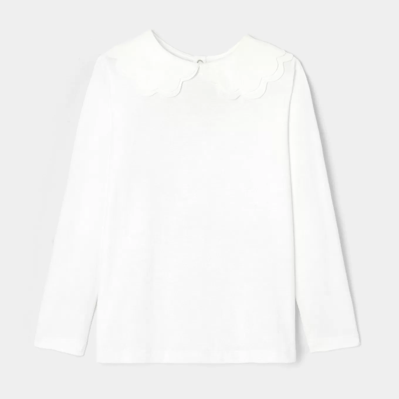 Shop Jacadi T-Shirt für Mädchen, mit doppeltem Kragen JACADI WEISS