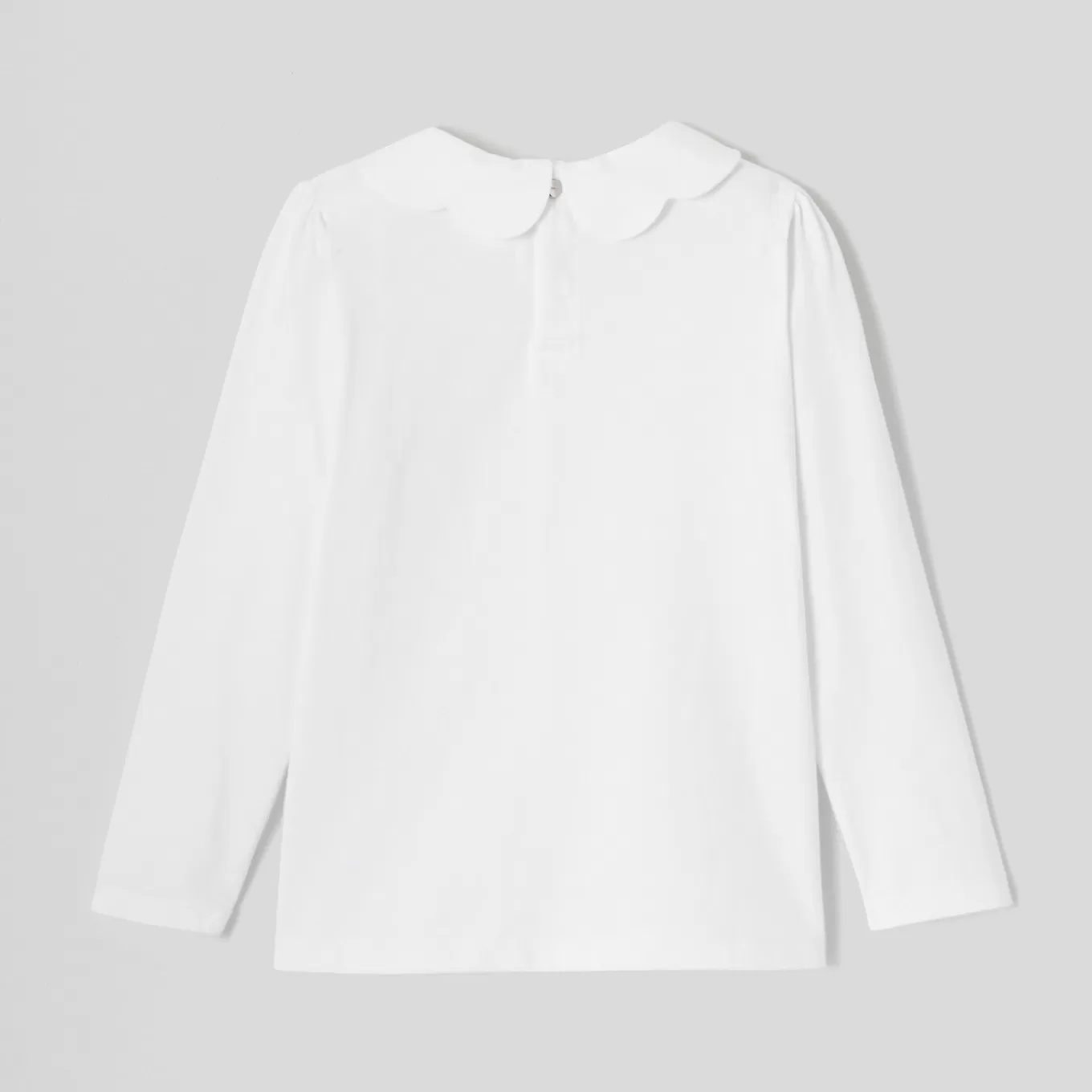 Clearance Jacadi T-Shirt mit festoniertem Kragen für Mädchen JACADI WEISS