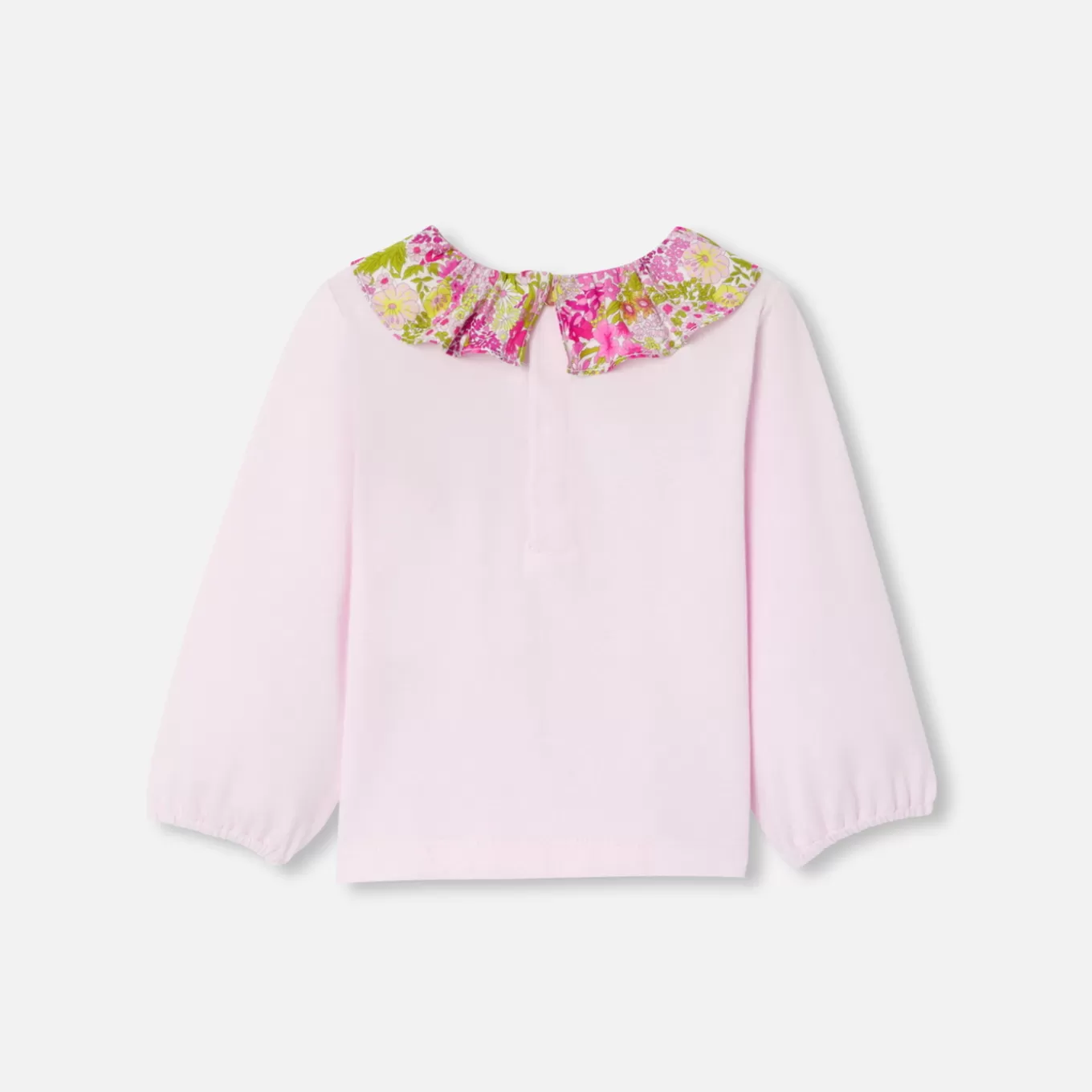Clearance Jacadi T-Shirt mit Kragen aus Liberty-Stoff Kleinkind Mädchen ROSA PUDER JACADI