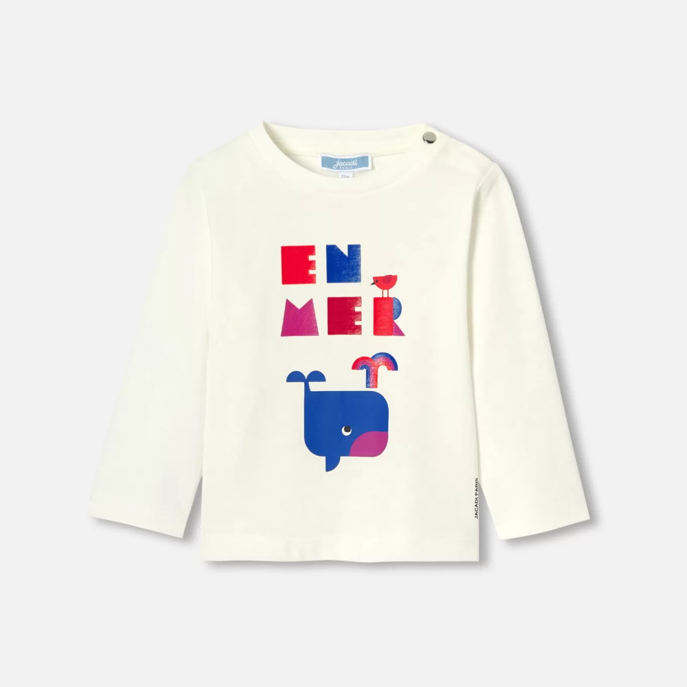 Online Jacadi T-Shirt mit langen Ärmeln Kleinkind Junge WEICHES JACADI WEISS