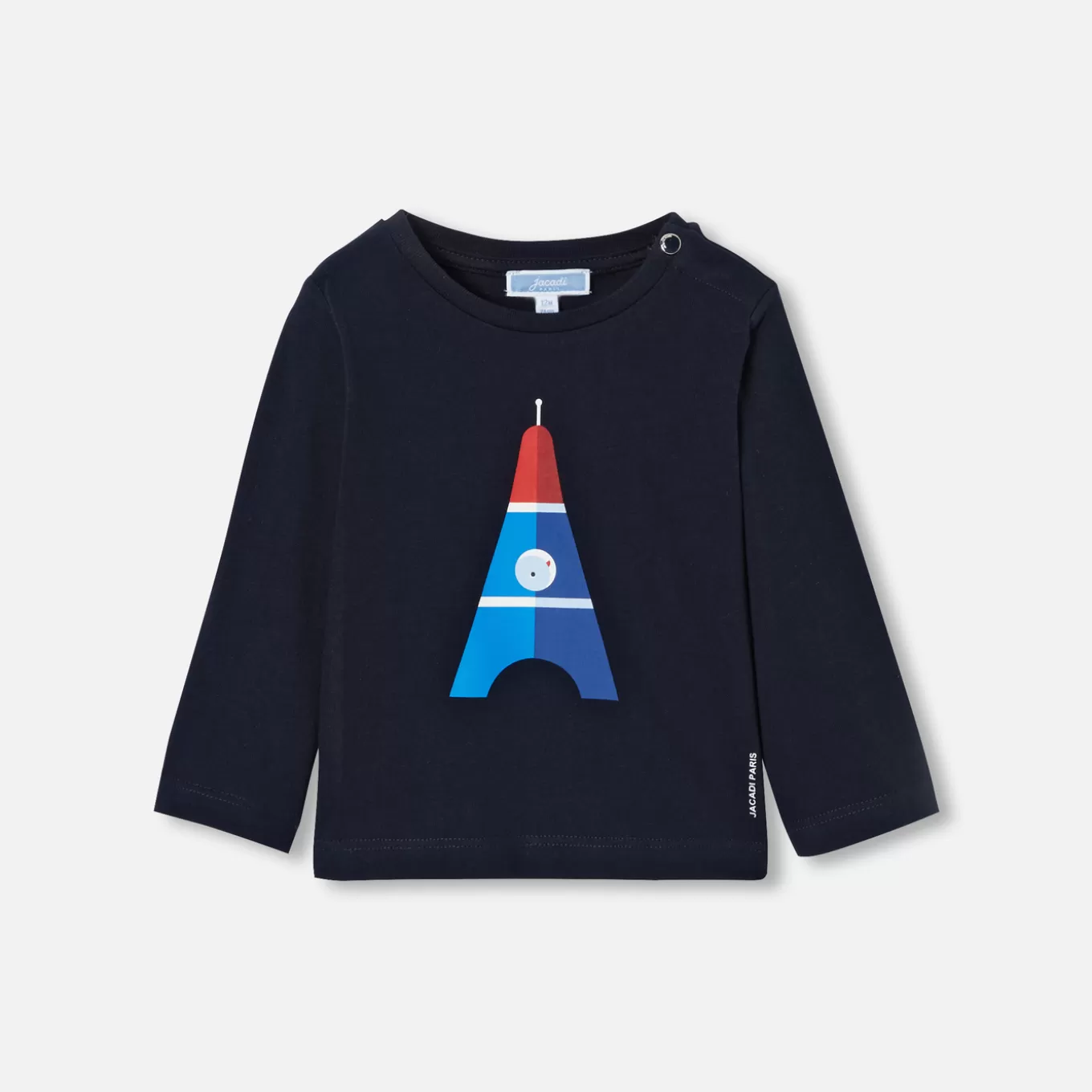 Hot Jacadi T-Shirt mit langen Ärmeln Kleinkind Junge MARINEBLAU JACADI