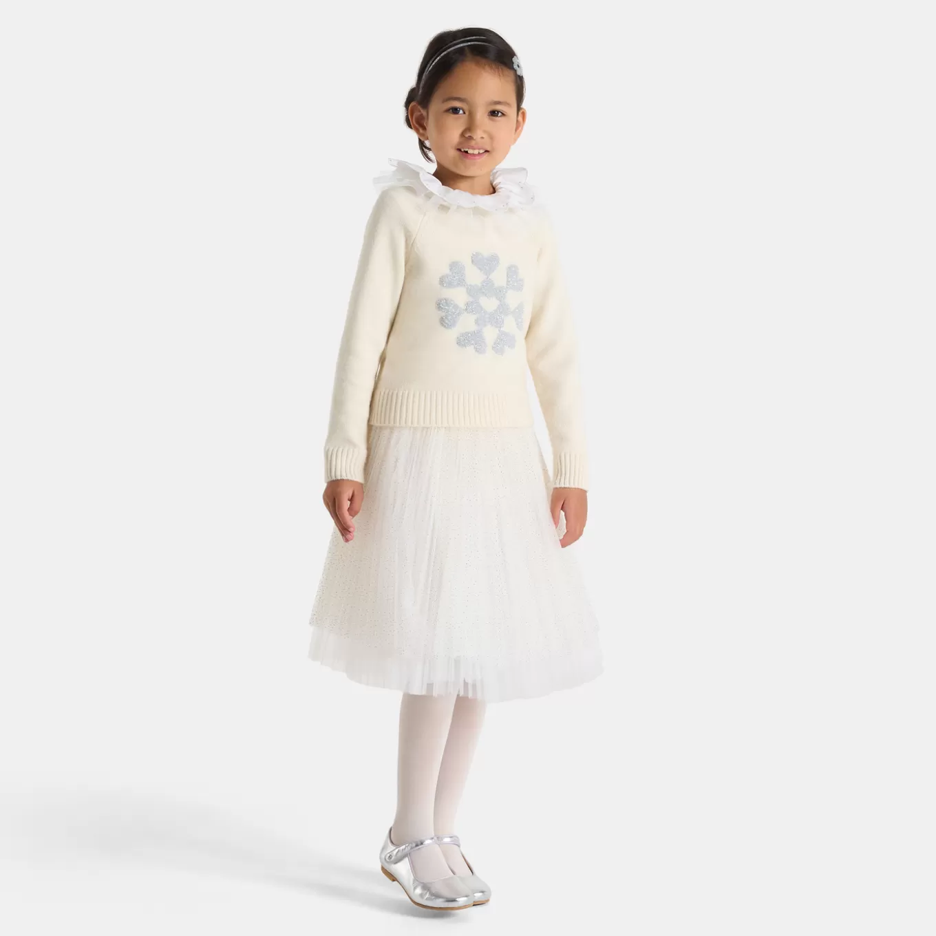 Fashion Jacadi Unterrock aus Tüll für Mädchen WEISS/GOLD