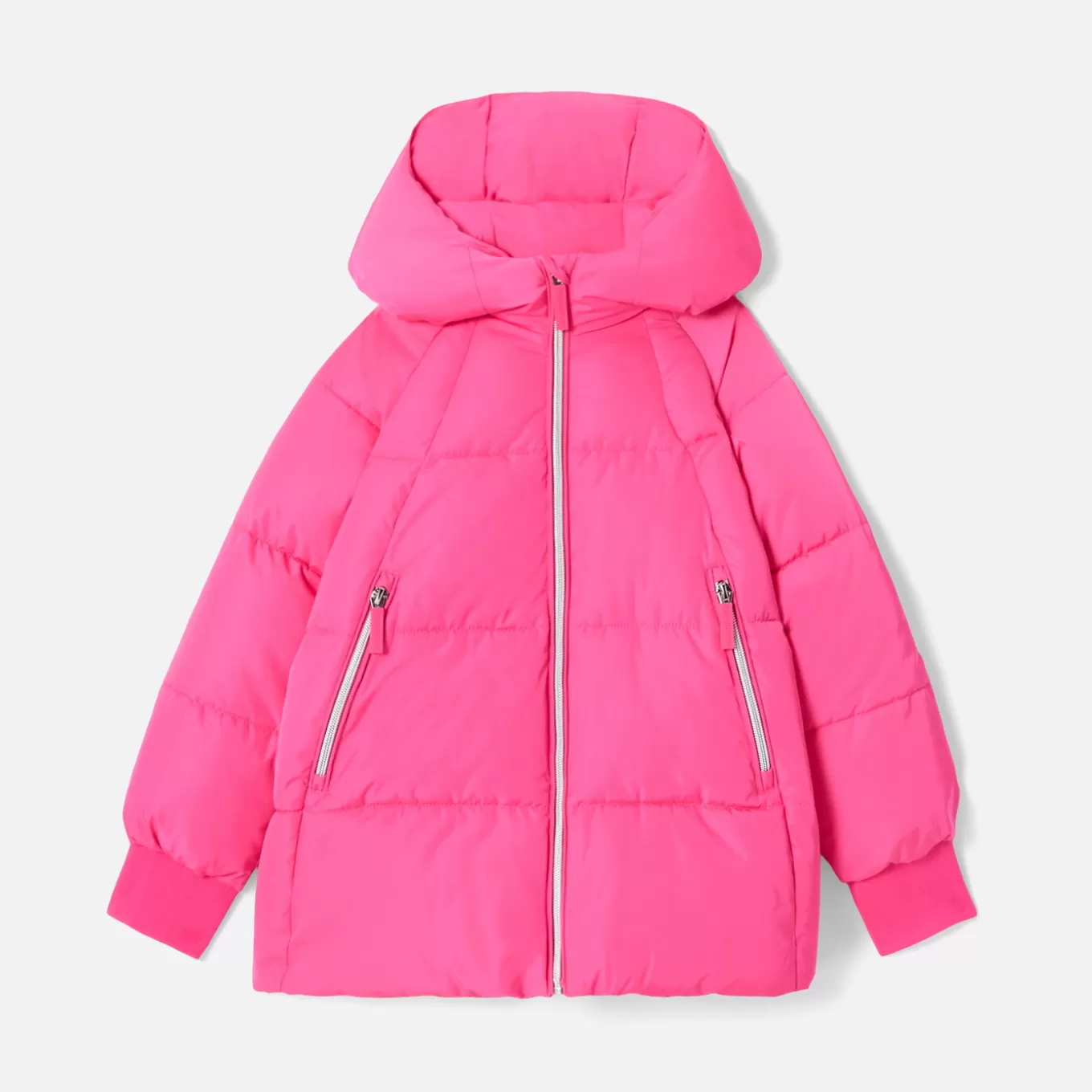 New Jacadi Wasserabweisende Daunenjacke für Mädchen NEON ROSA