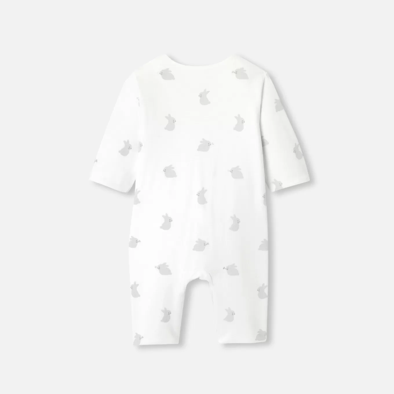 Clearance Jacadi Wattierter Overall für Babys aus Jersey WEISS/GRAU