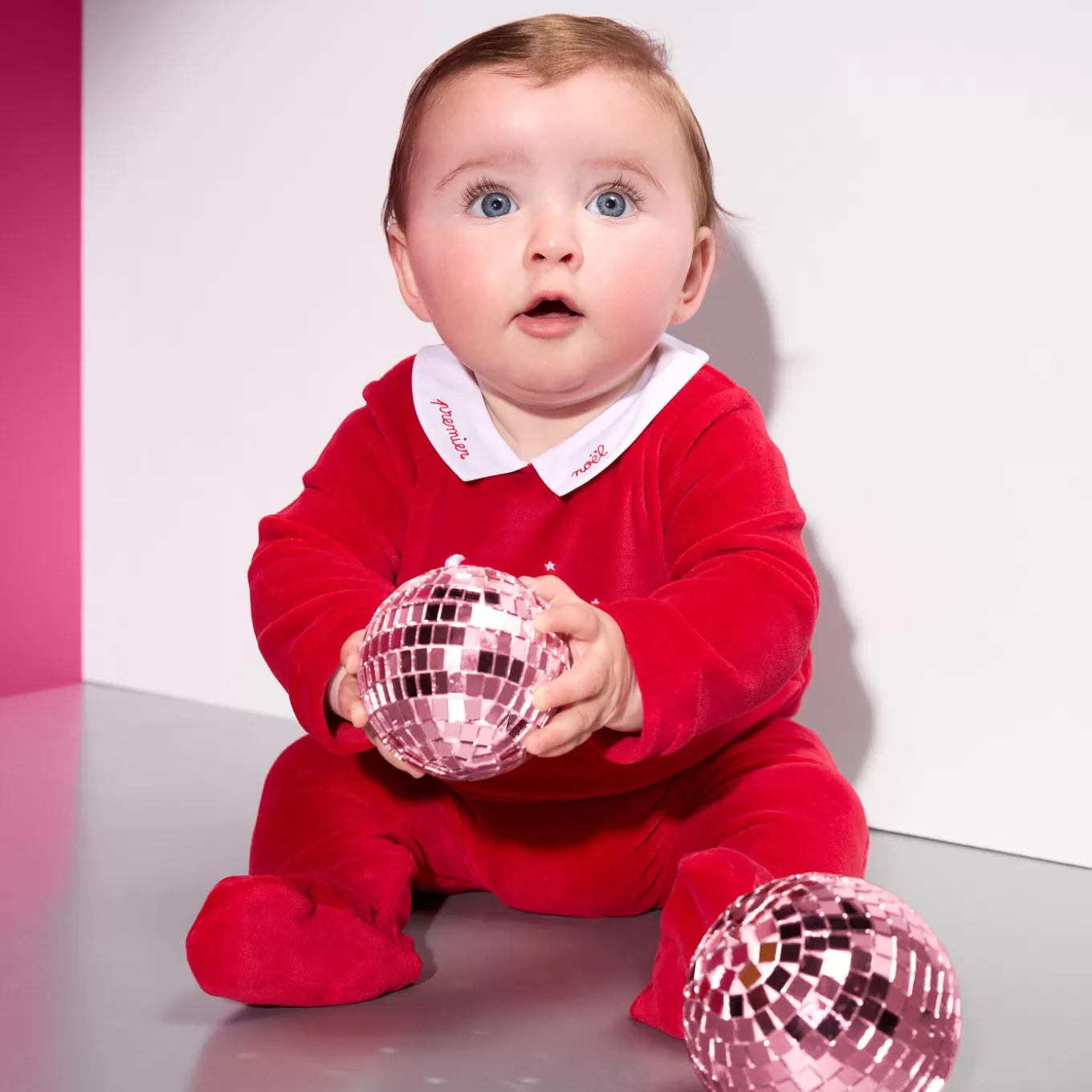 Online Jacadi Weihnachtsstrampler aus Samt für Babys ROT JACADI
