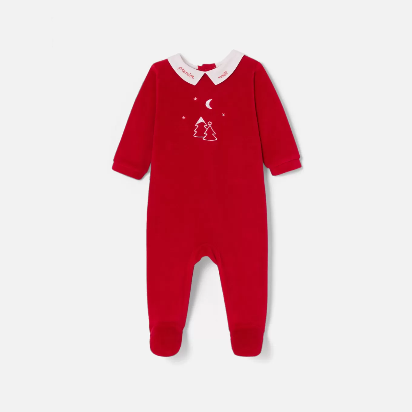 Store Jacadi Weihnachtsstrampler aus Samt für Jungen MOHNROT