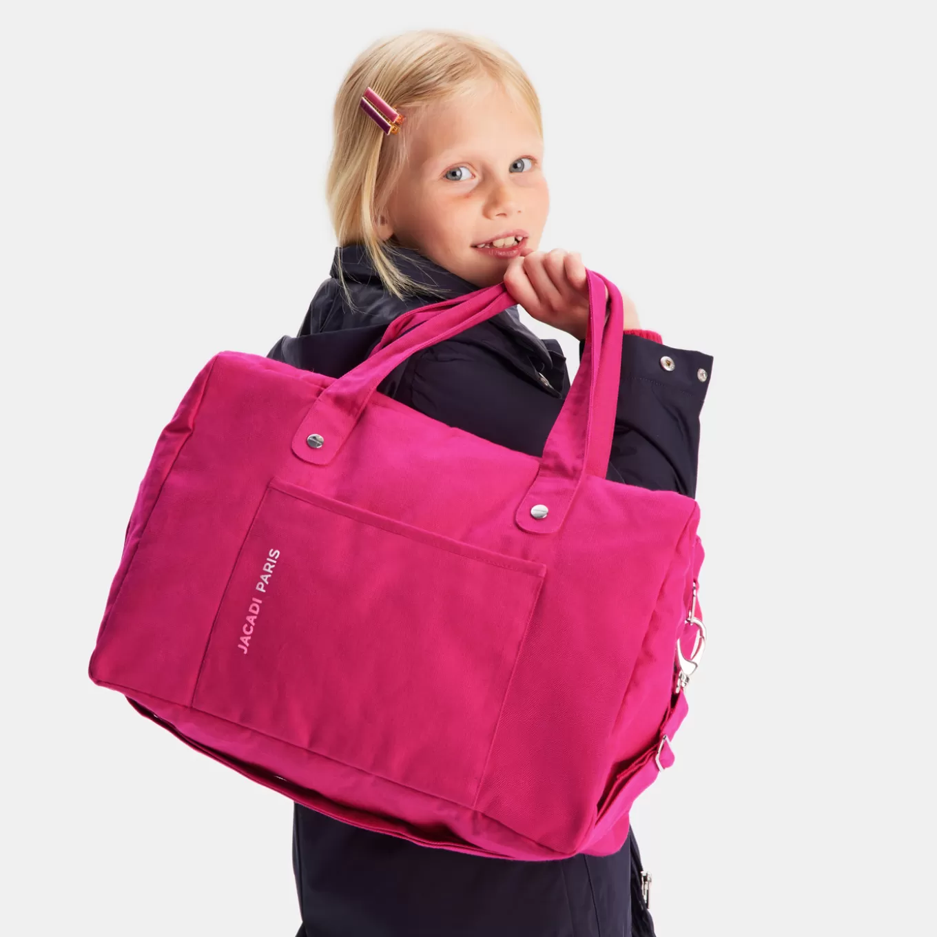Hot Jacadi Wickeltasche aus Baumwollstoff ROSA FUSCHIA