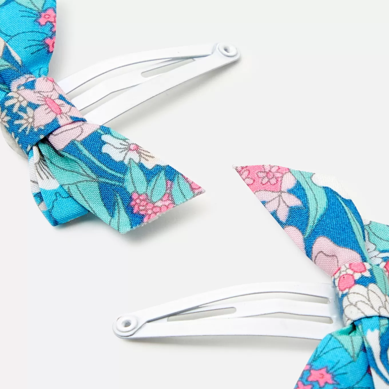 Shop Jacadi Zwei Haarspangen mit Schleife aus Liberty-Stoff ROSA/GRÜN
